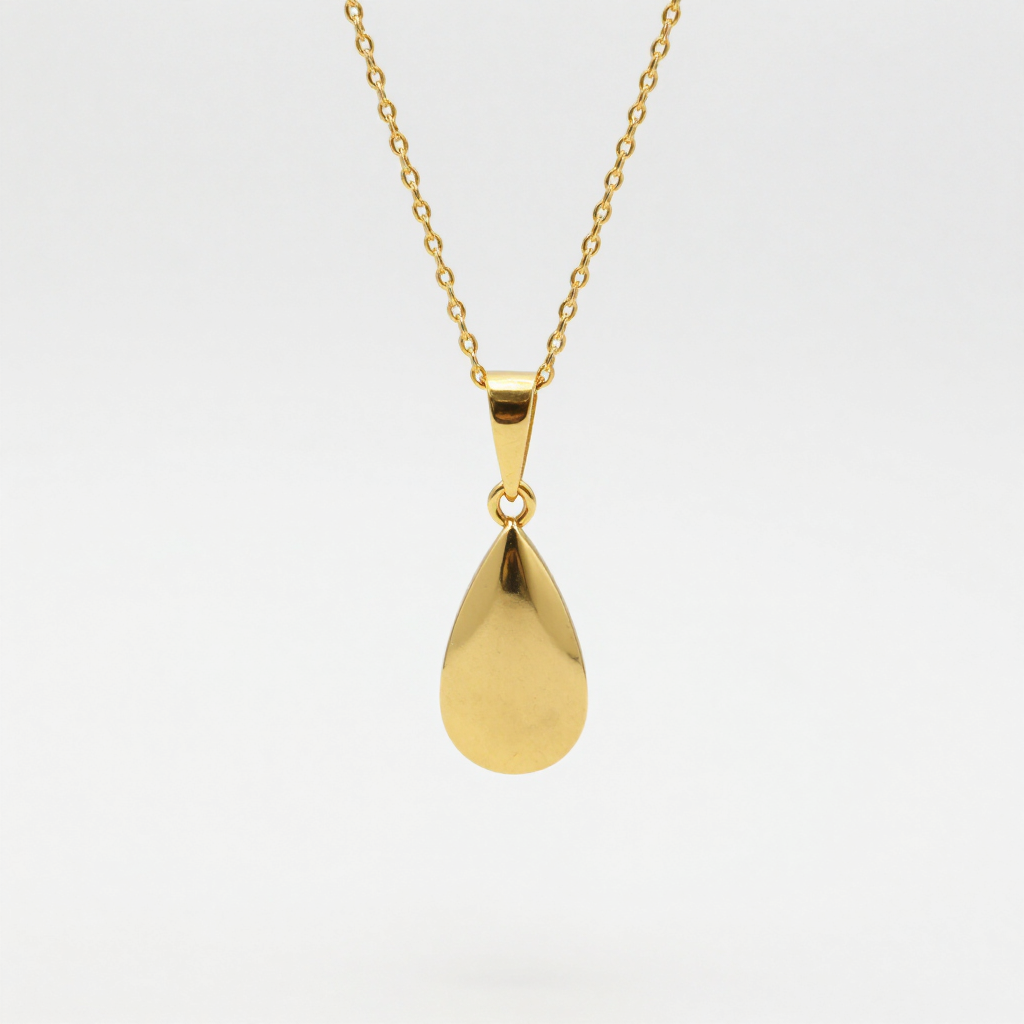Gold necklace — background removed