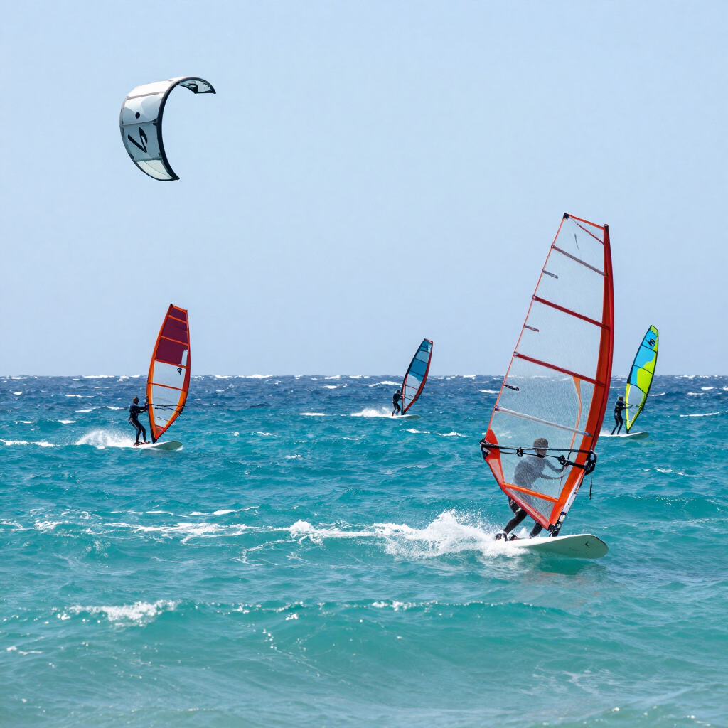 Kitesurfing off the Cabo Verde coast