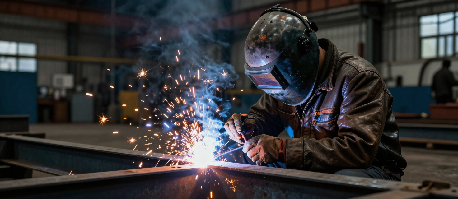Welder at work