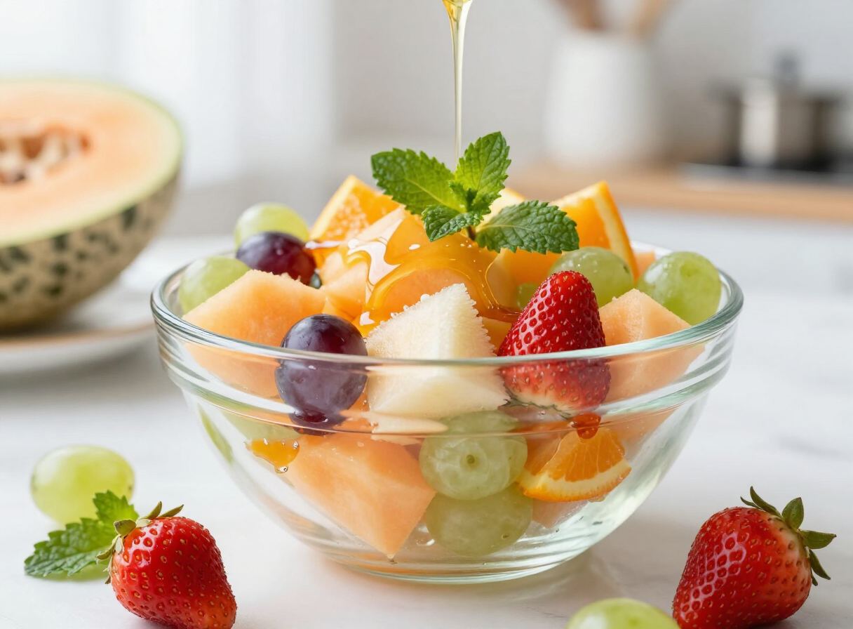 Ensalada de Frutas con Miel y Menta