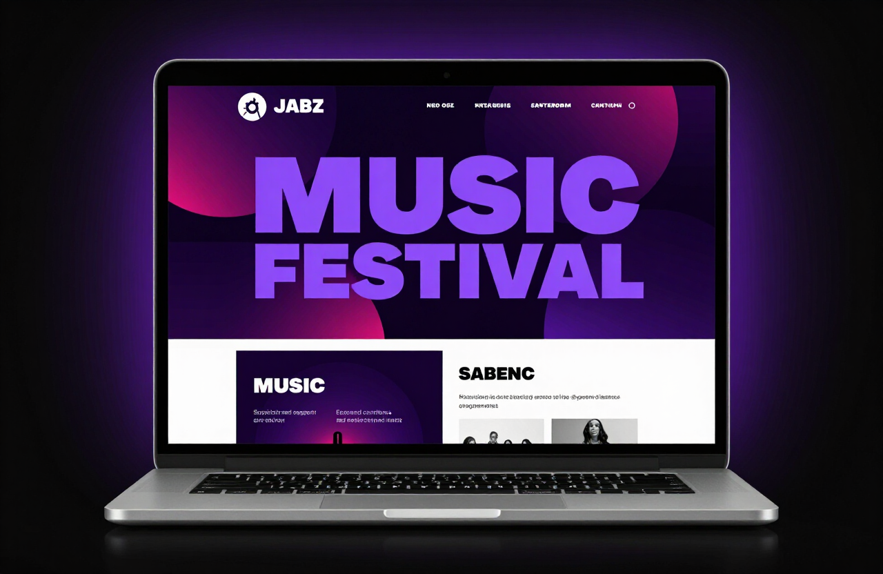 Resonance Fest — Music & events website designed by hand AI
