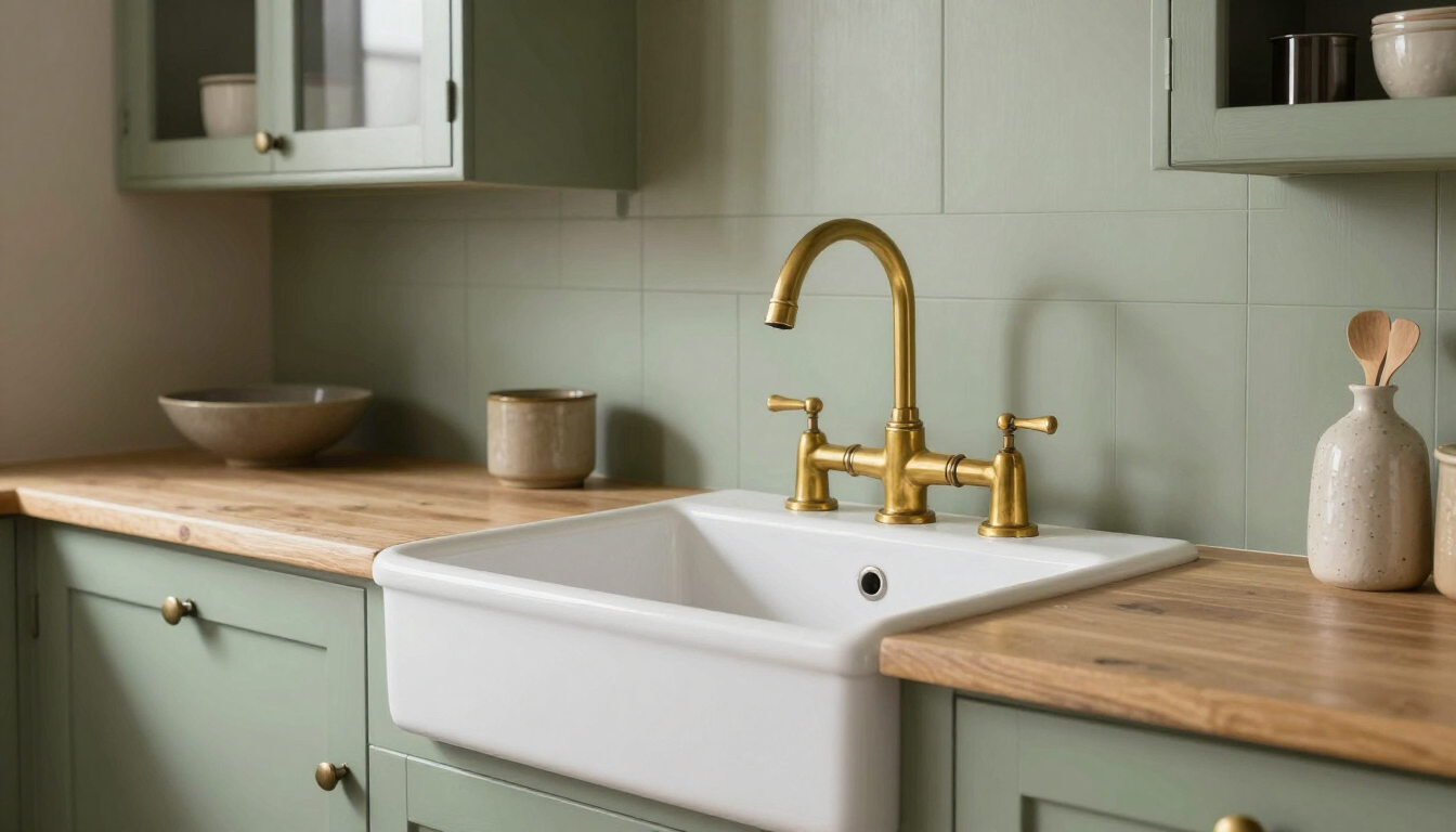 Cream Shaker & Sage — Traditional kitchen detail view 2, custom cabinetry by HS Kitchens Studio, Surrey New York