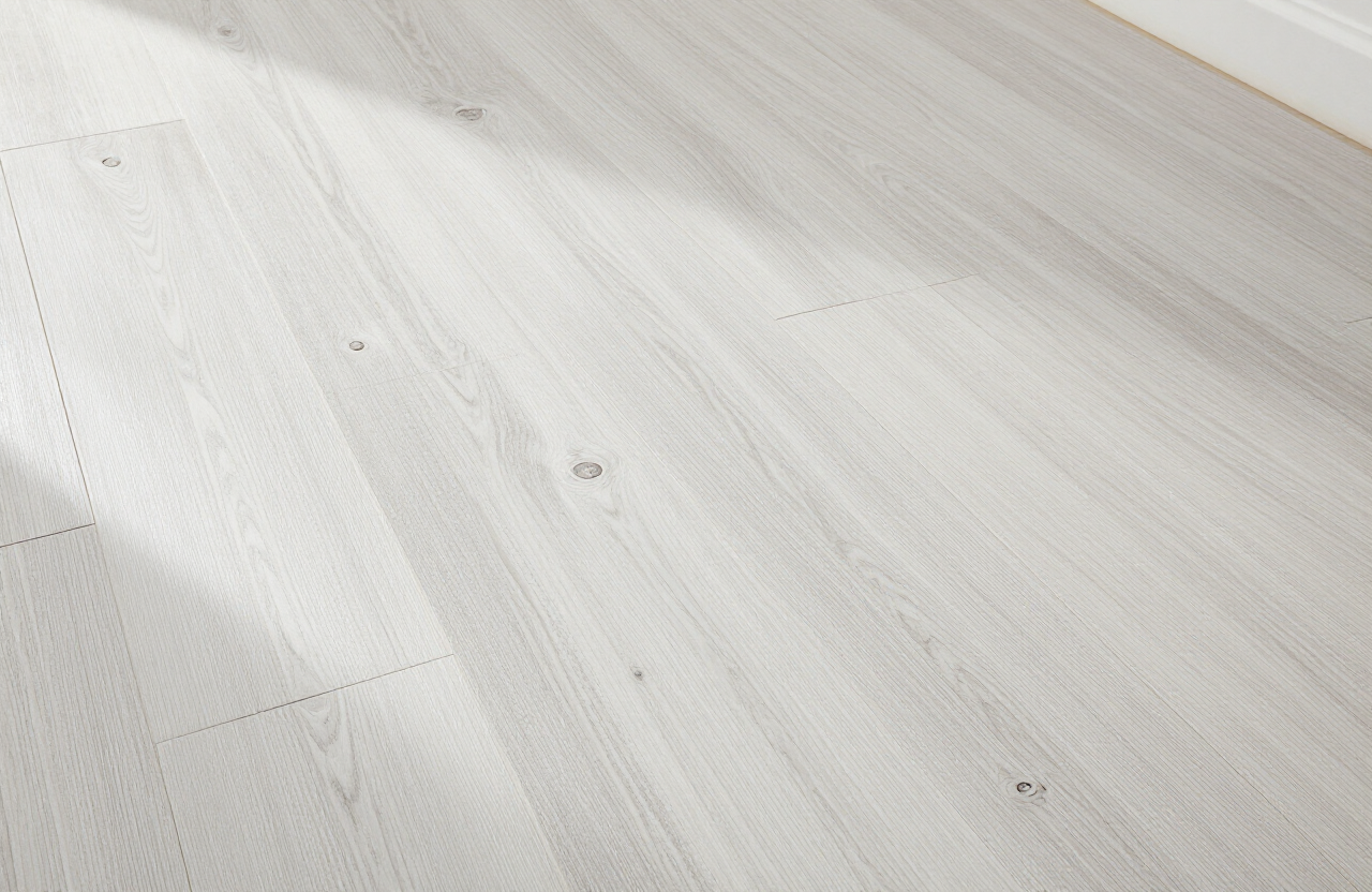 Dysheme vinyl Eiche Rustikal Weißgrau — Lis rustik bardhë e hiri
