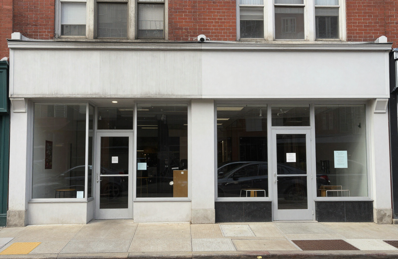 Before and after transformation of a Park Avenue storefront in Rutherford NJ