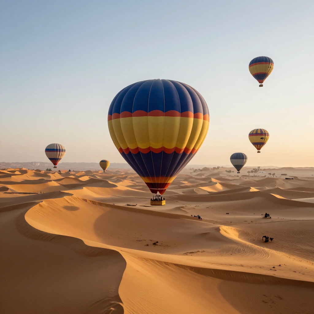 Hot Air Balloon Desert Flight