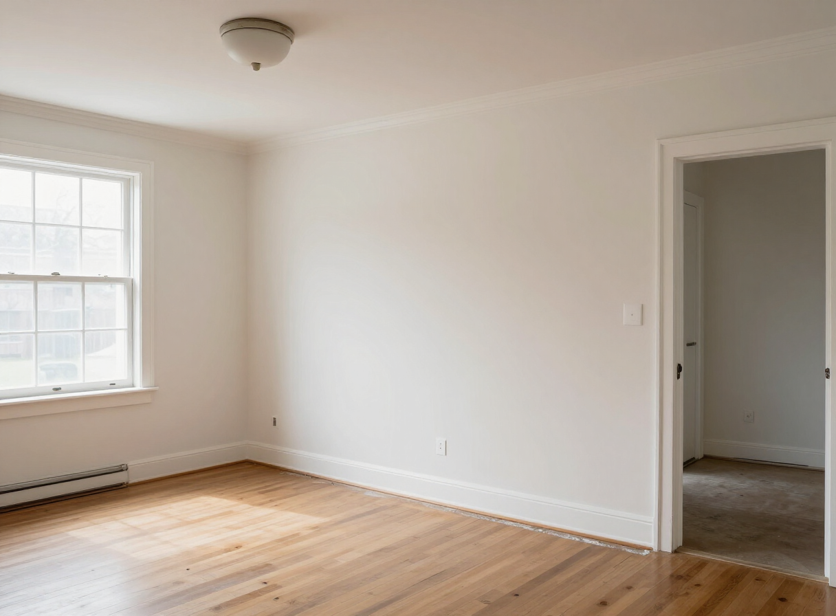Single-family home interior before painting in Wood-Ridge, NJ