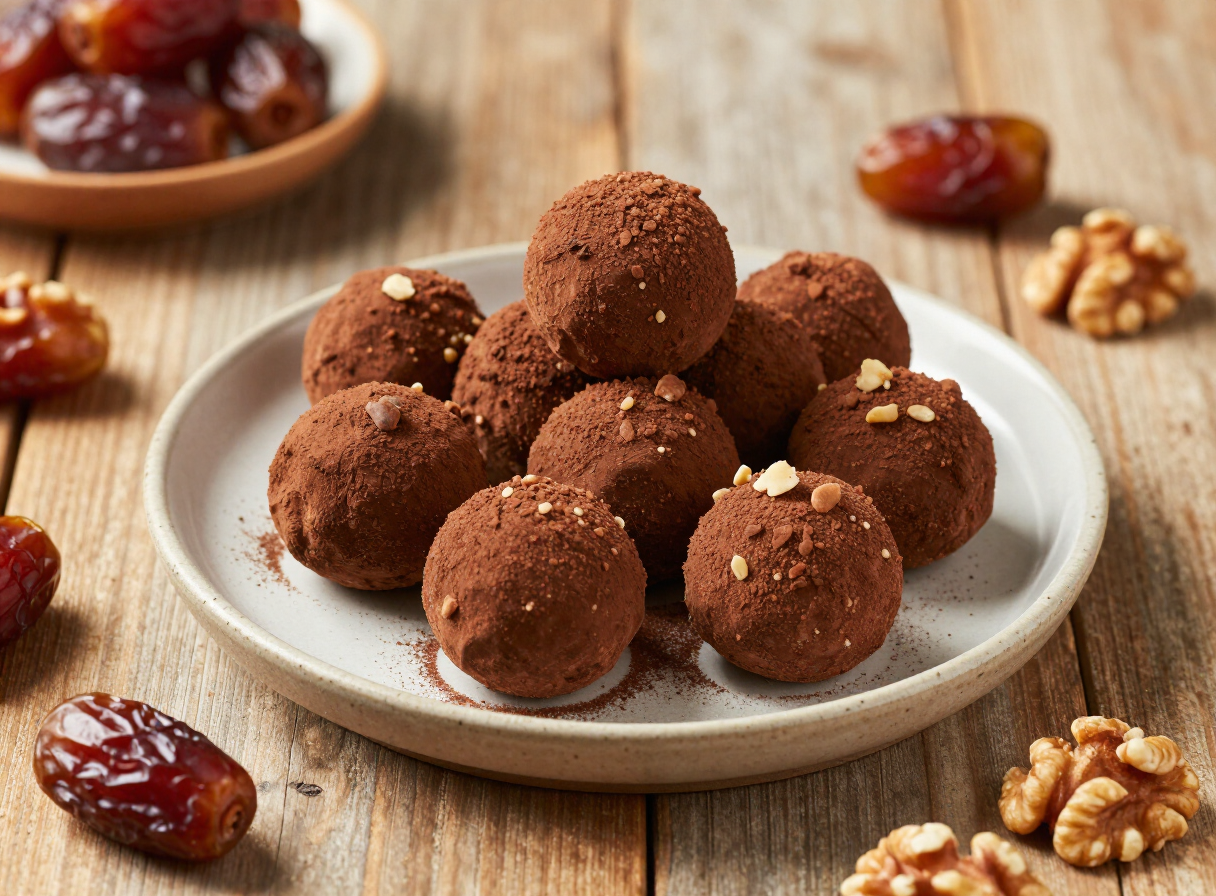 Trufas de Dátiles con Nueces