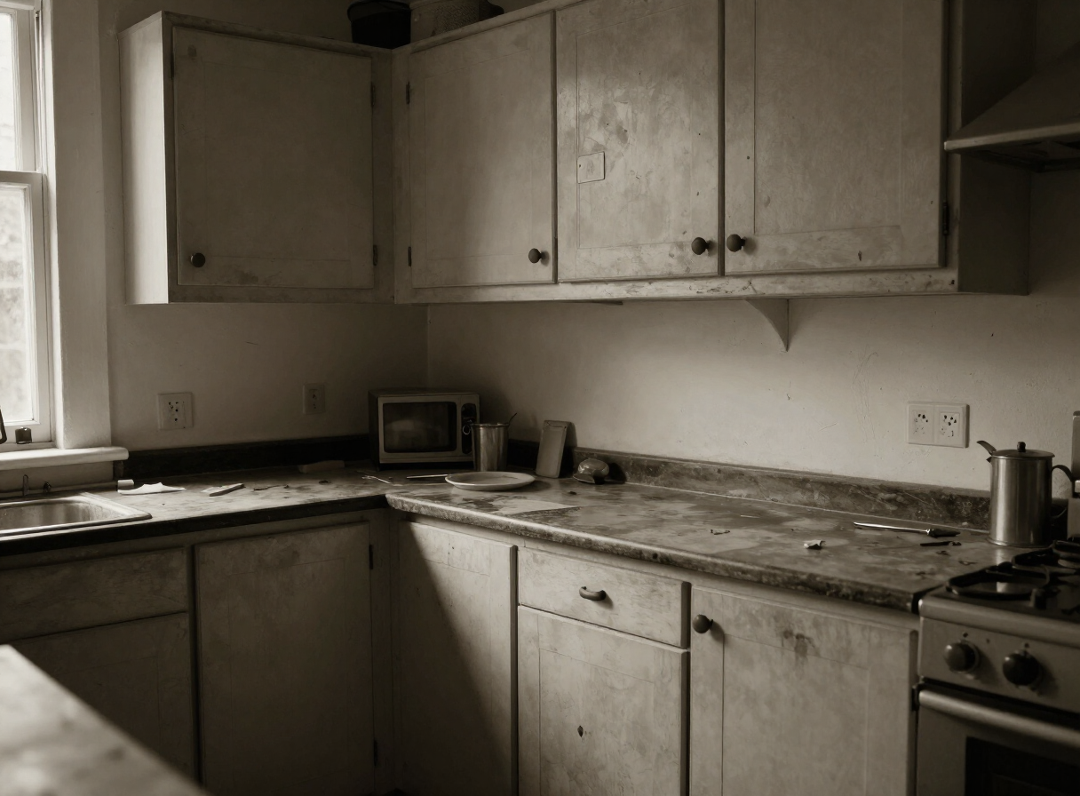 Kitchen extension, before the work
