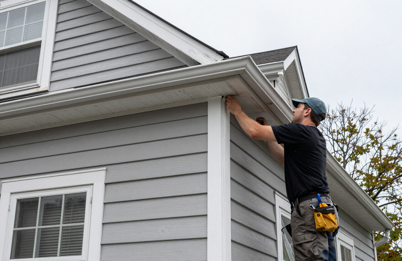 Siding and trim restoration on East Rutherford NJ rental property