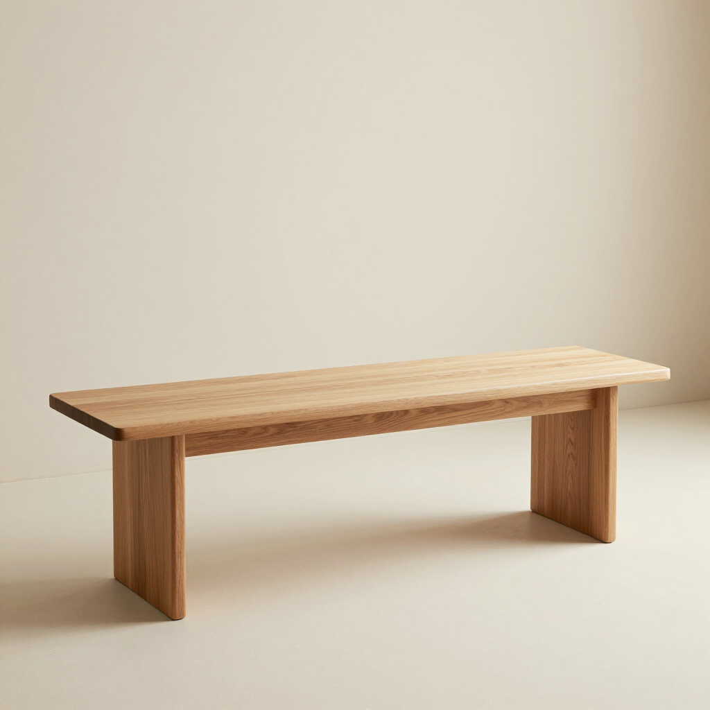 Oak dining bench