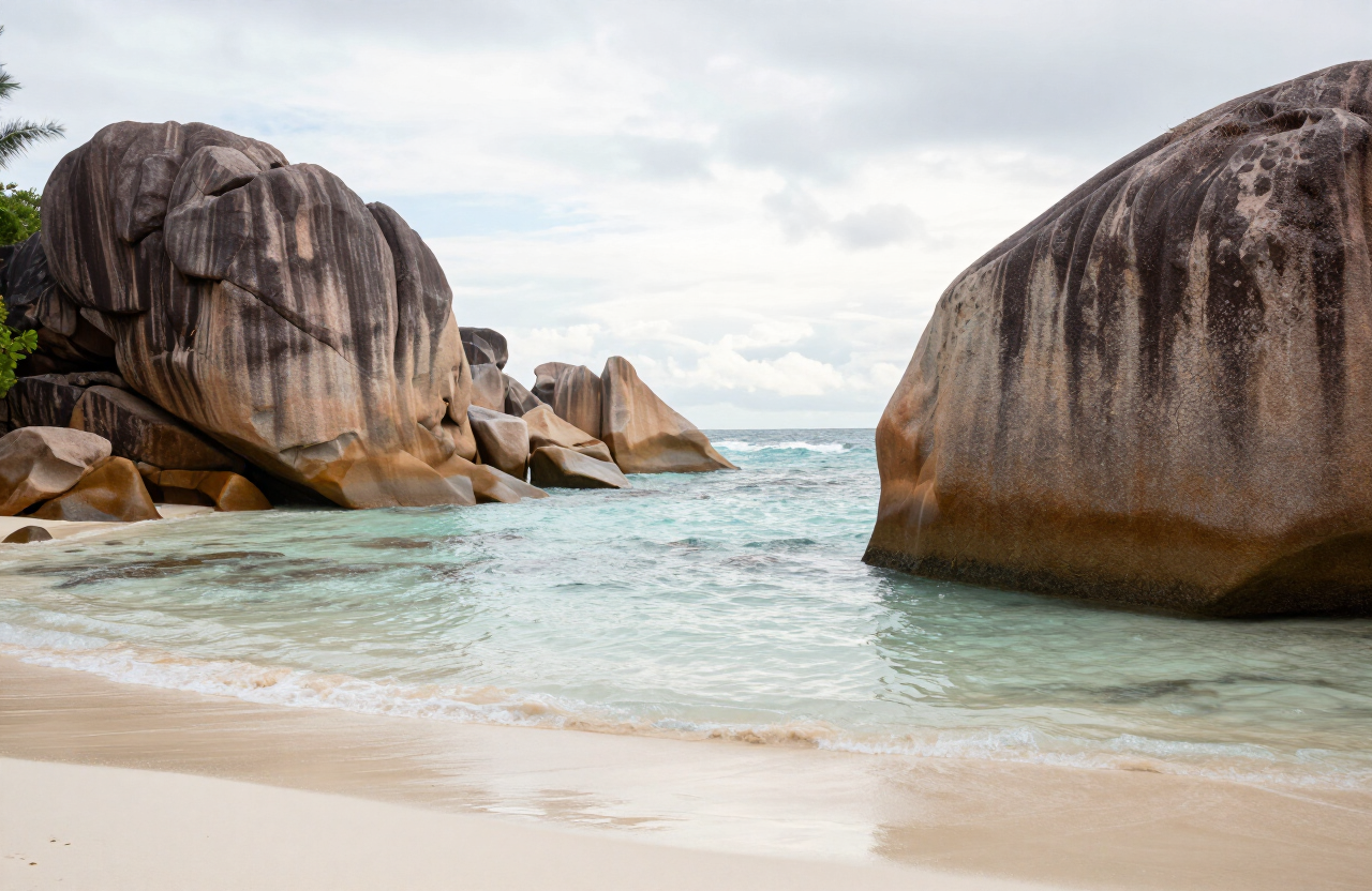 Granite boulders sculpted by three billion years.