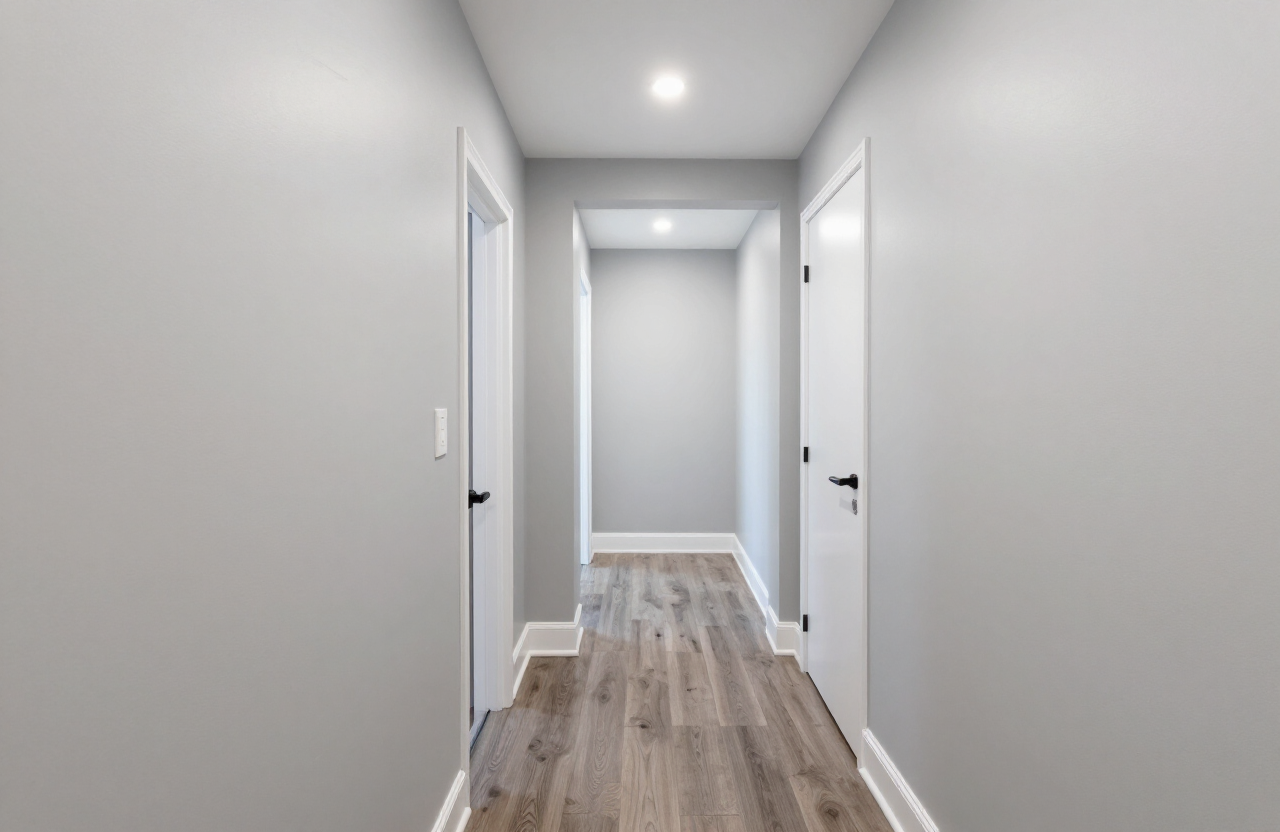 Union City multifamily building hallway after painting