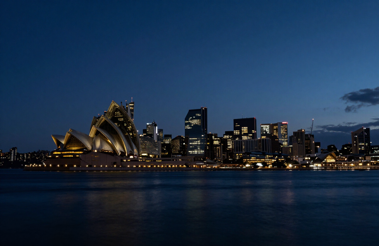 Sydney CBD at dusk