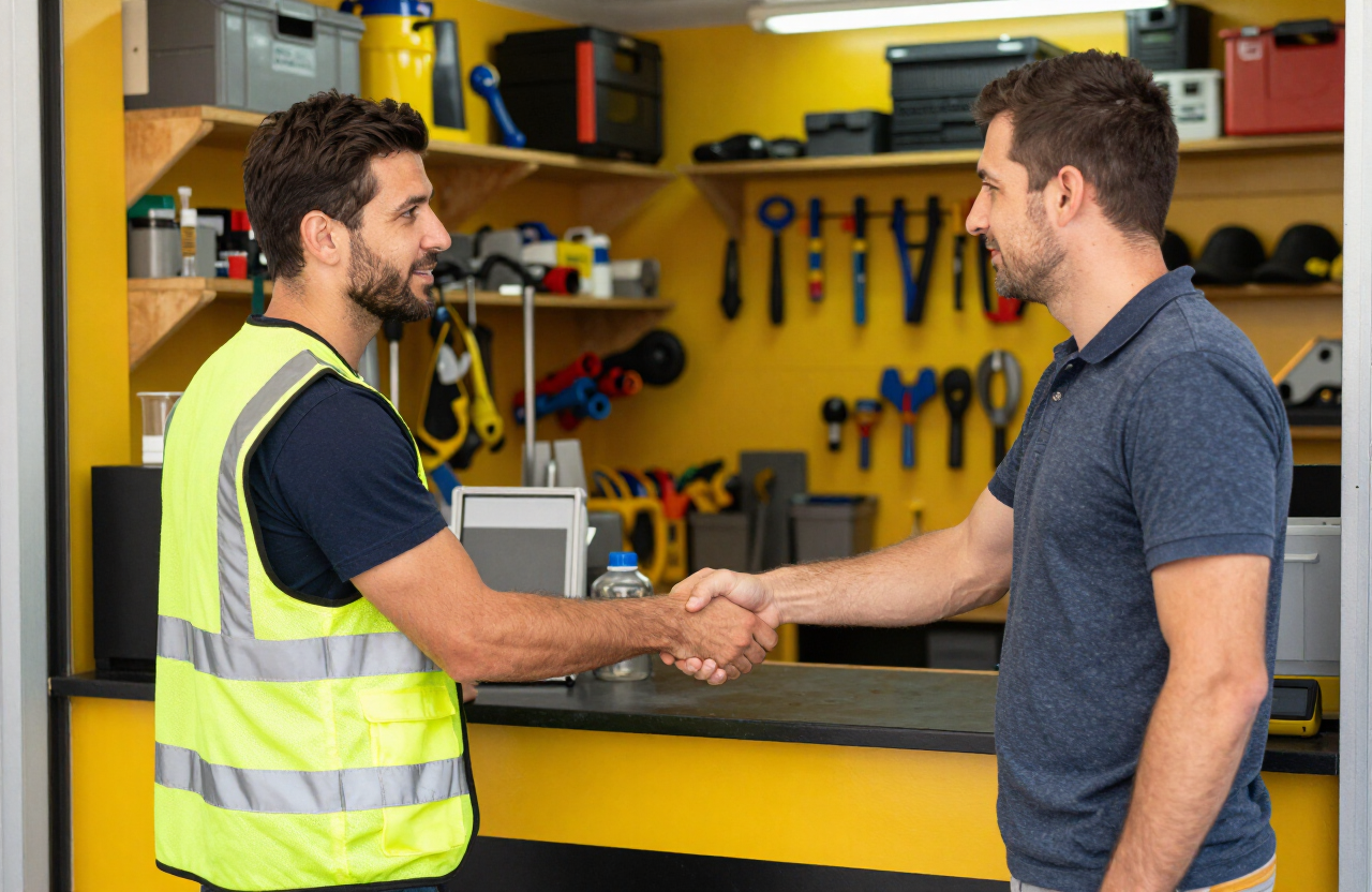 Trade and DIY customers at the ACH Tool Hire counter