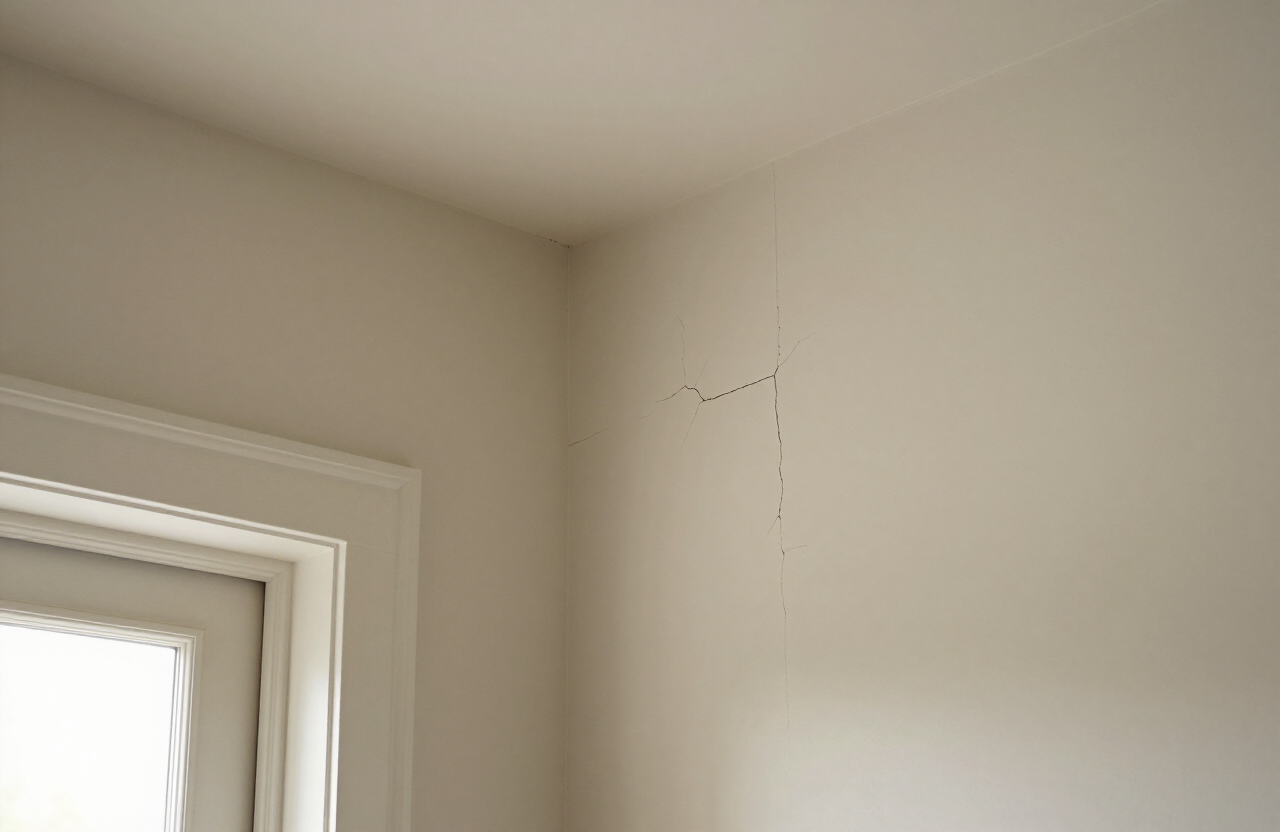 Settling cracks in an older Secaucus, NJ home interior