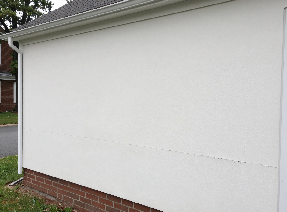 Repaired plaster wall crack in an older Weehawken NJ home after skim coating and priming