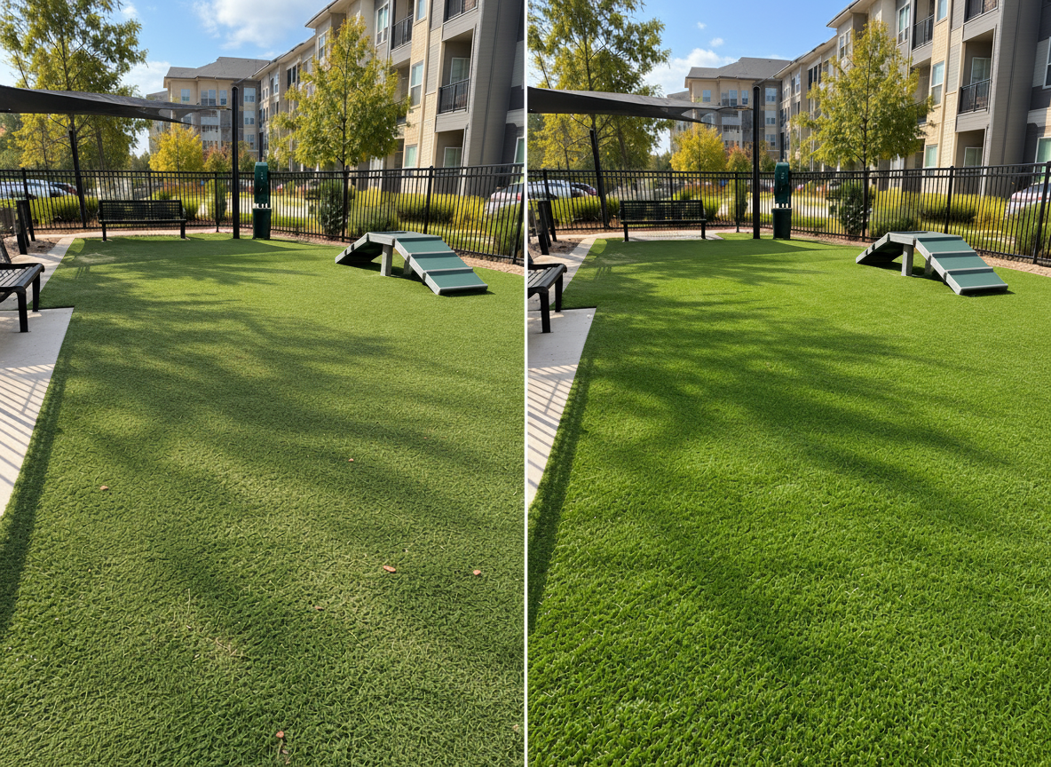 Apartment bark park — Spring, TX — before