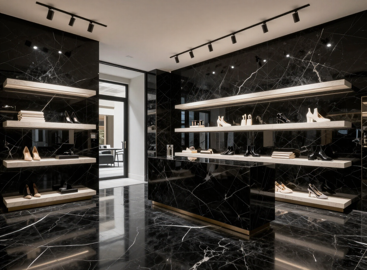 Luxury Tiles: Polished black