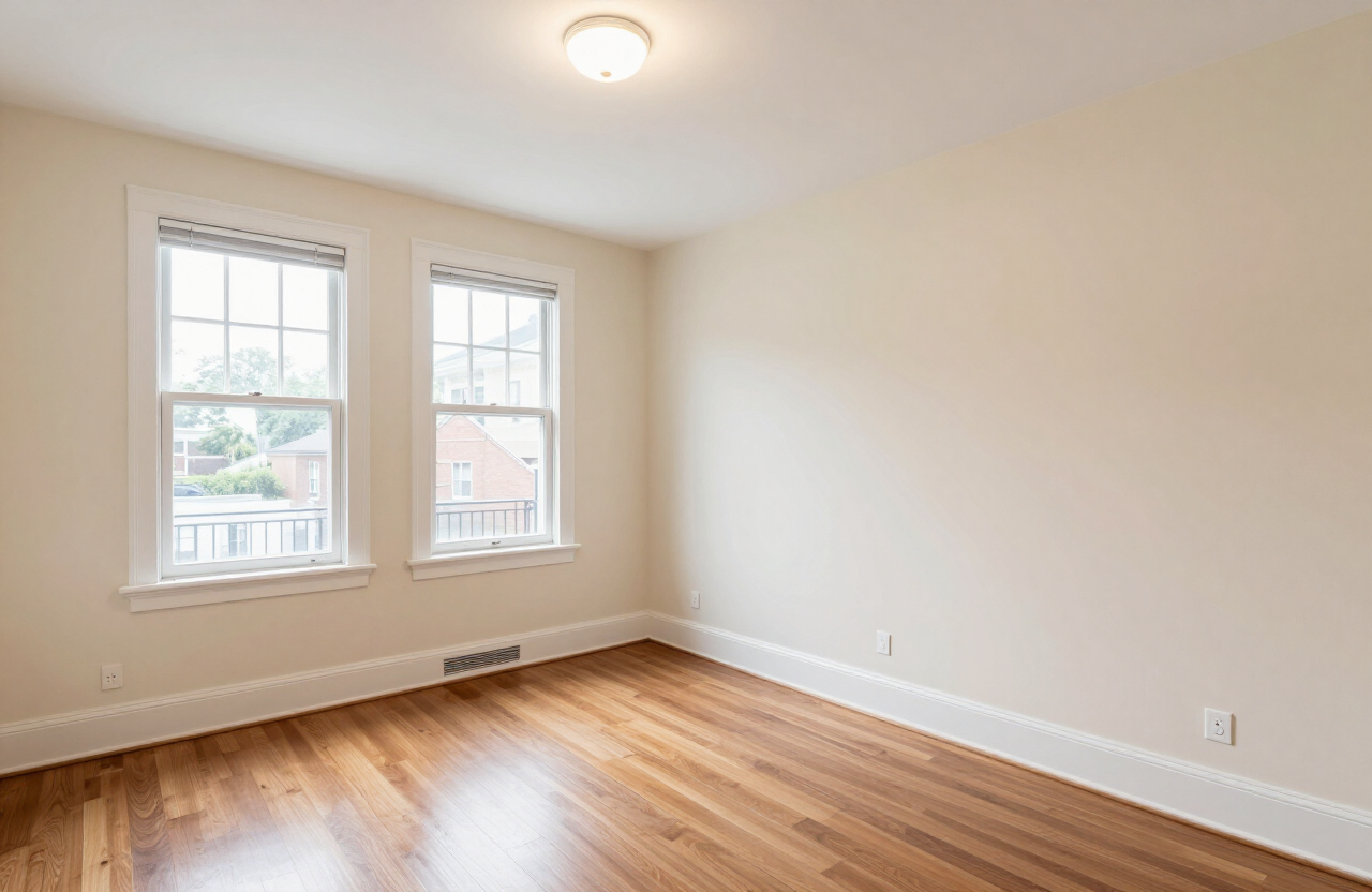 Older West New York apartment after plaster repair and painting
