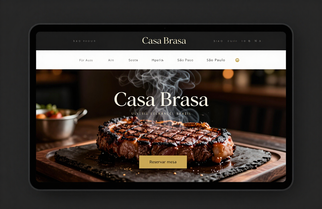 Site Casa Brasa — Restaurante · São Paulo