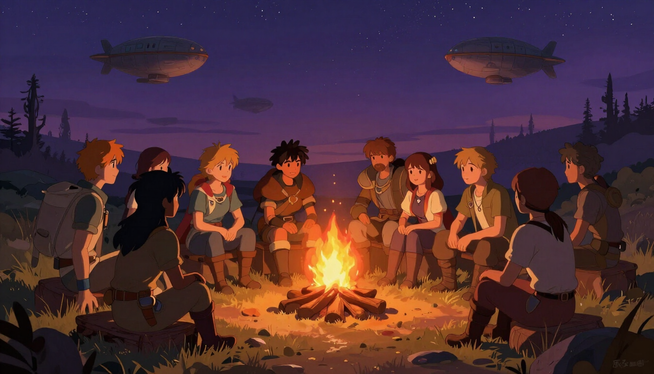 Atmospheric artwork inspired by Final Fantasy