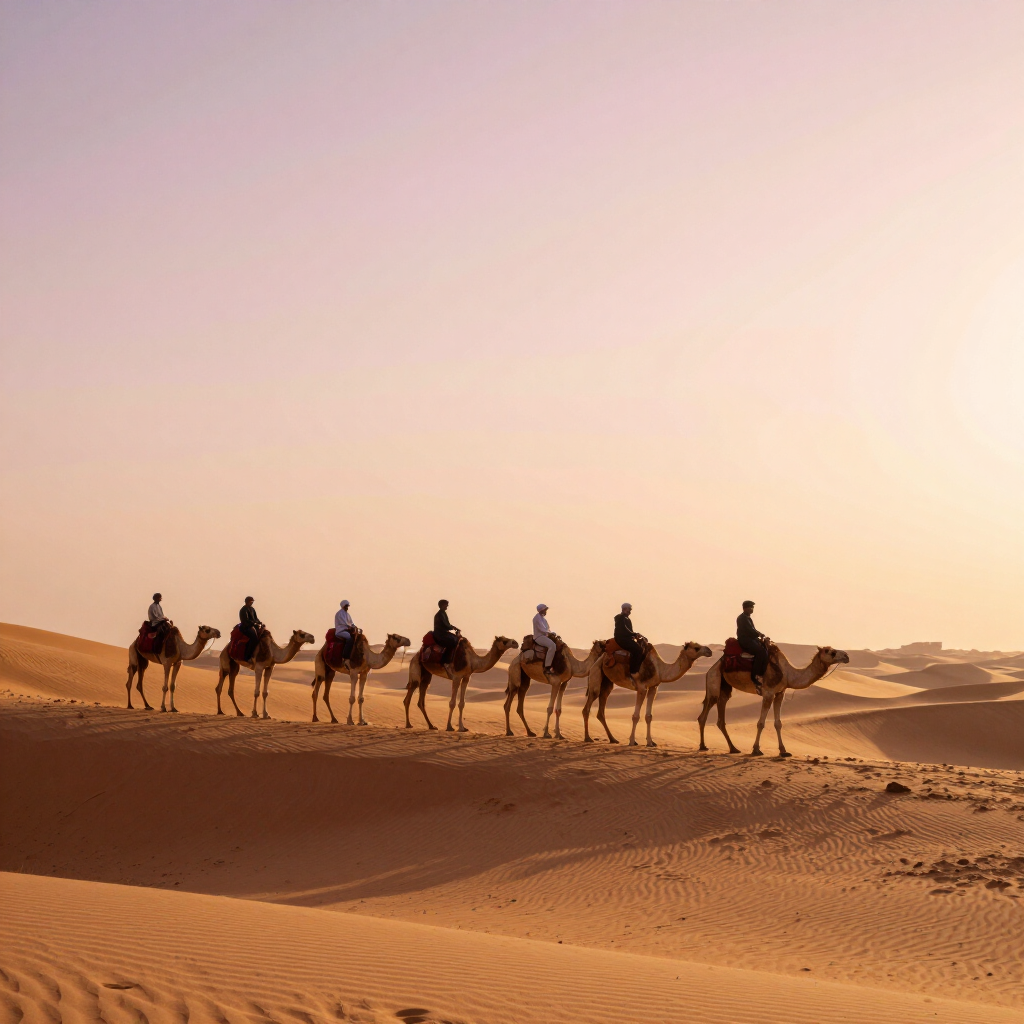 Camel Trekking at Sunrise