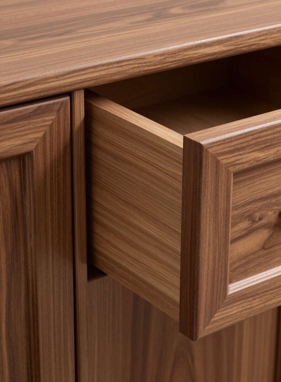 Walnut & Calacatta — Contemporary kitchen detail view 4, custom cabinetry by HS Kitchens Studio, Queens, NY New York
