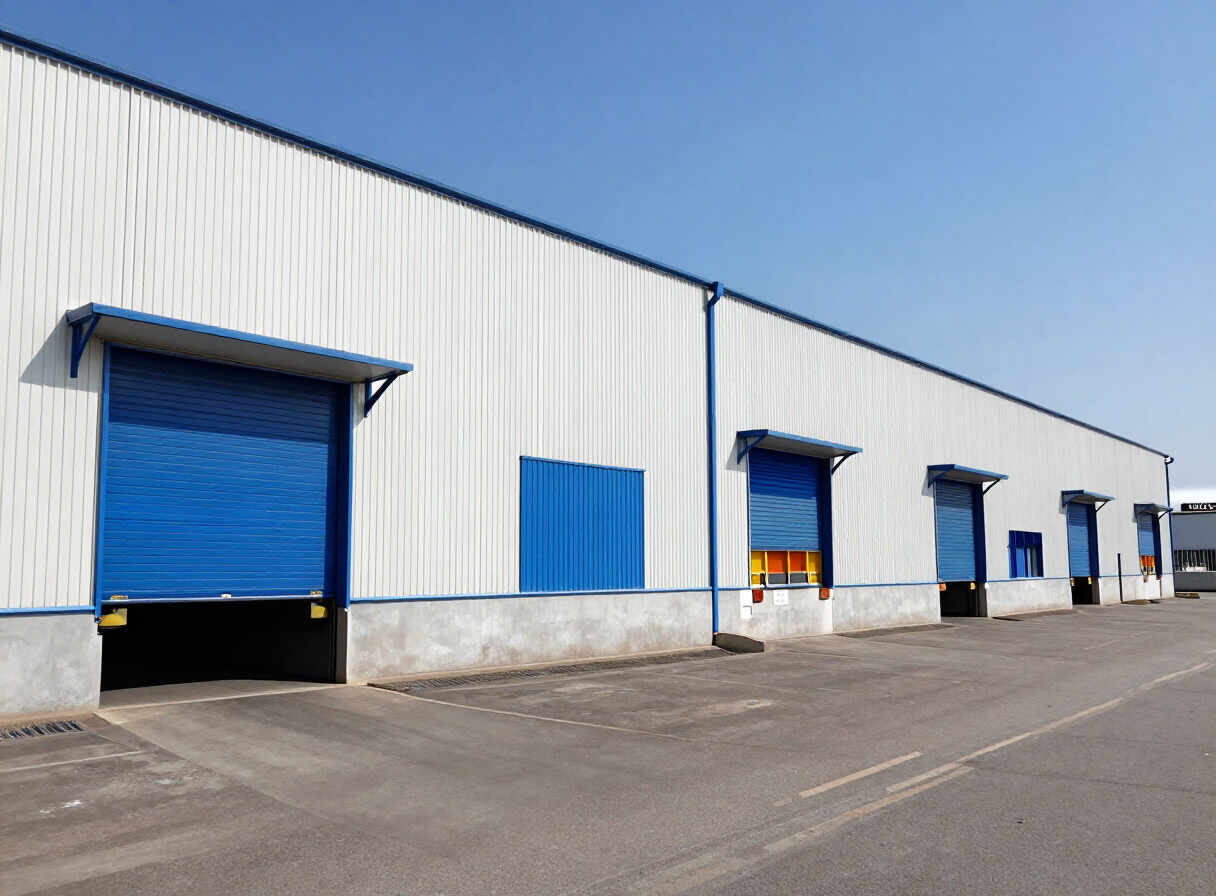 Industrial building mid exterior paint