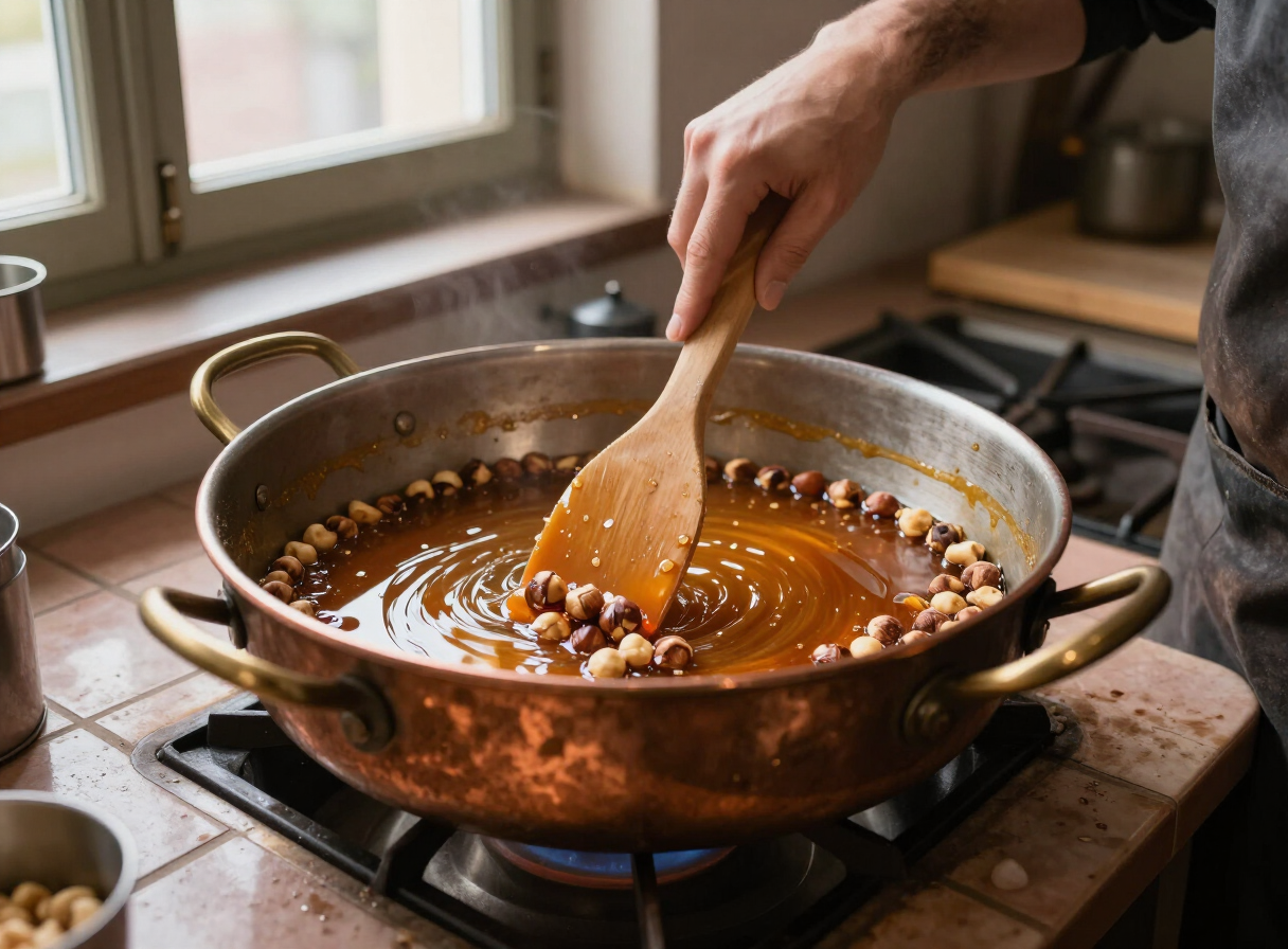 La caramélisation — atelier artisanal Plaisirs Pralinés