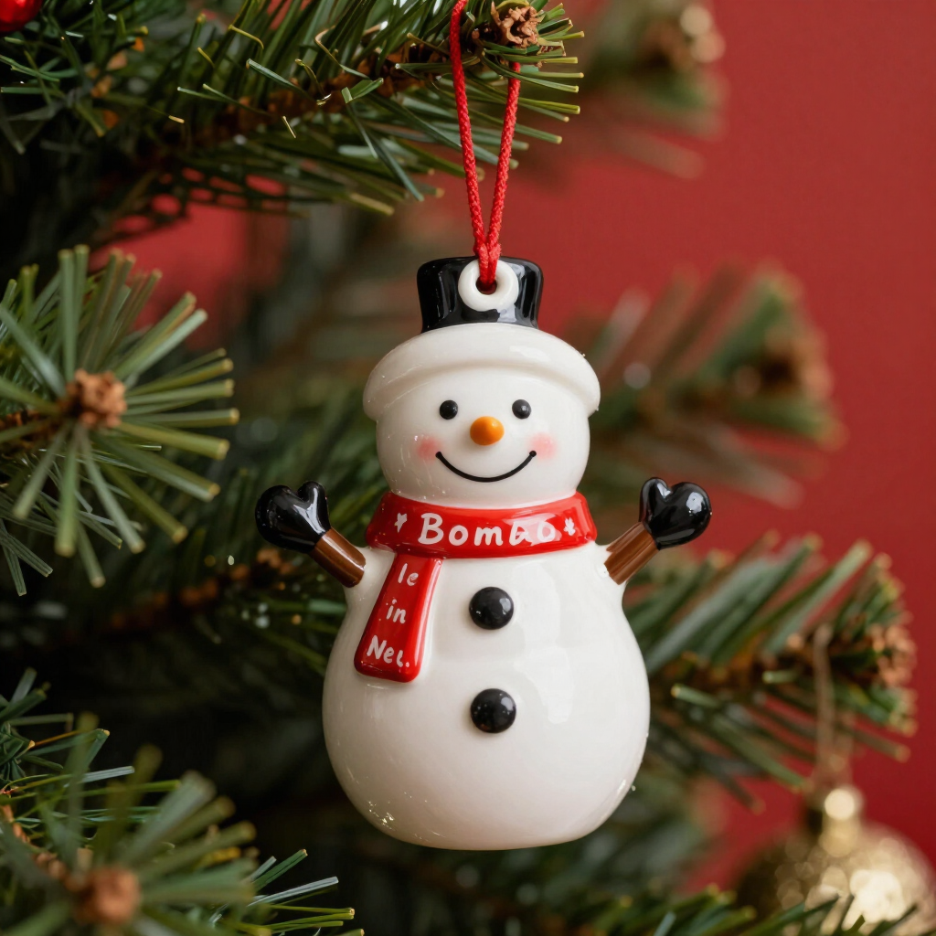 Personalized Snowman Christmas Ornament
