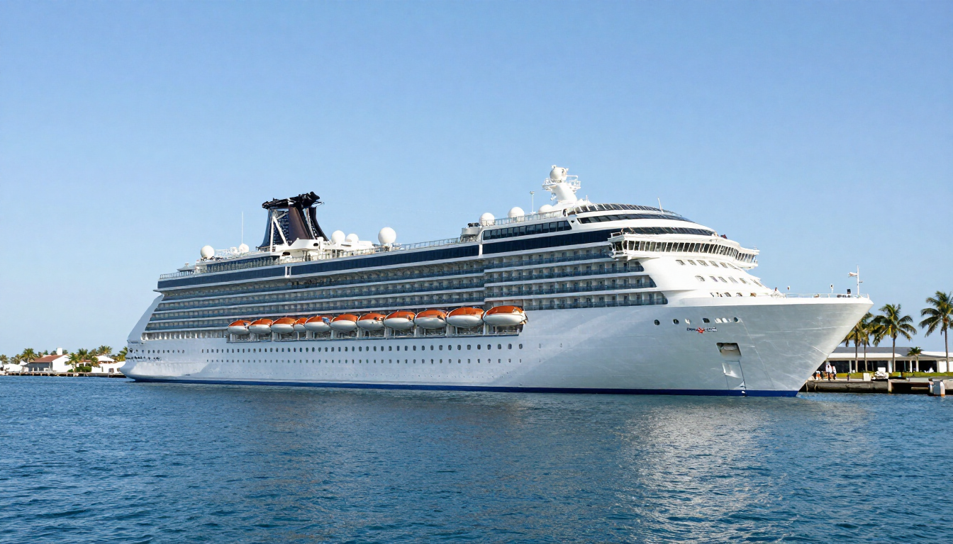 Cruise ship and terminal at Port Everglades in Fort Lauderdale, Florida