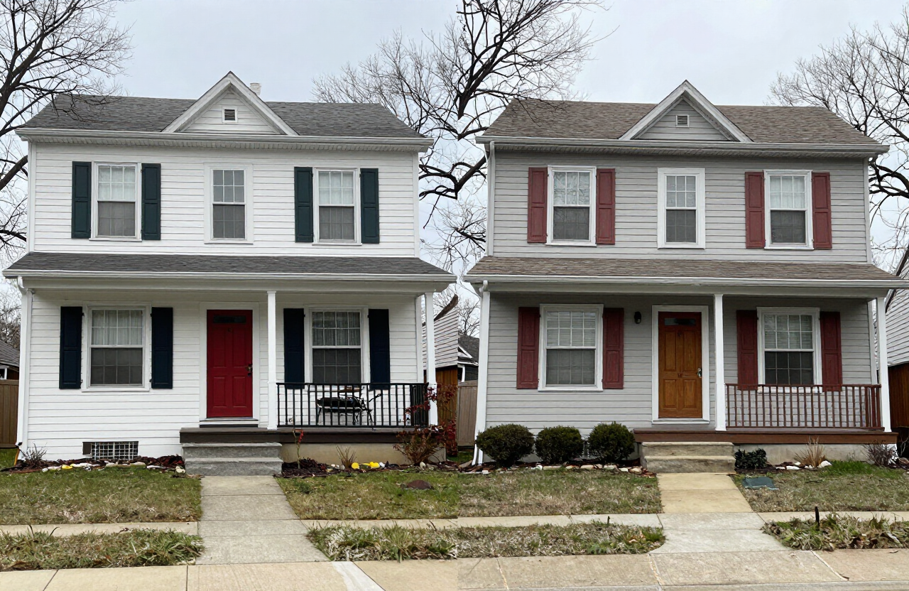 Before and after durability comparison of East Rutherford NJ home exterior