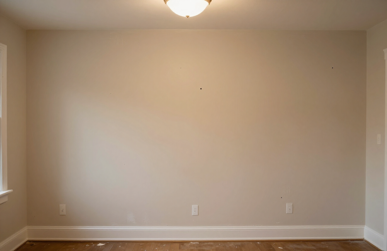 One-family wall damage — before