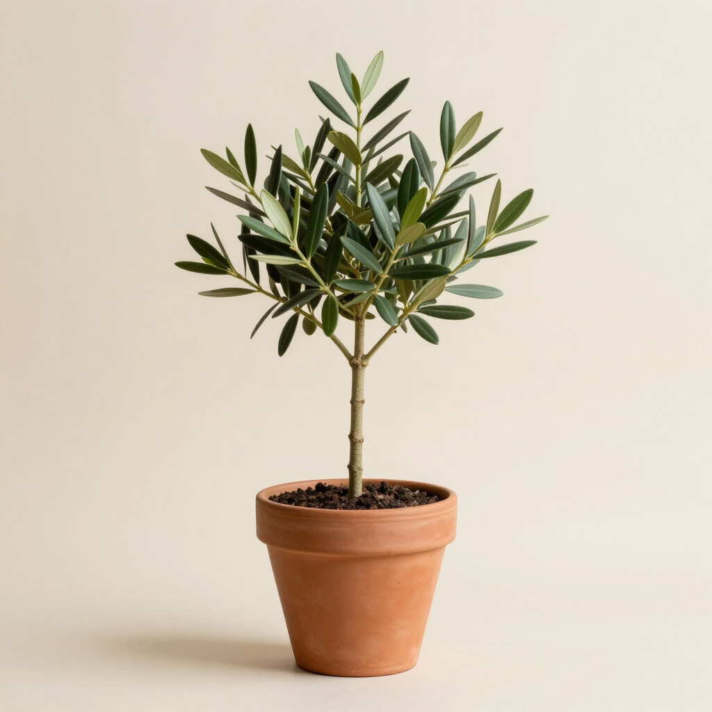 Potted olive tree