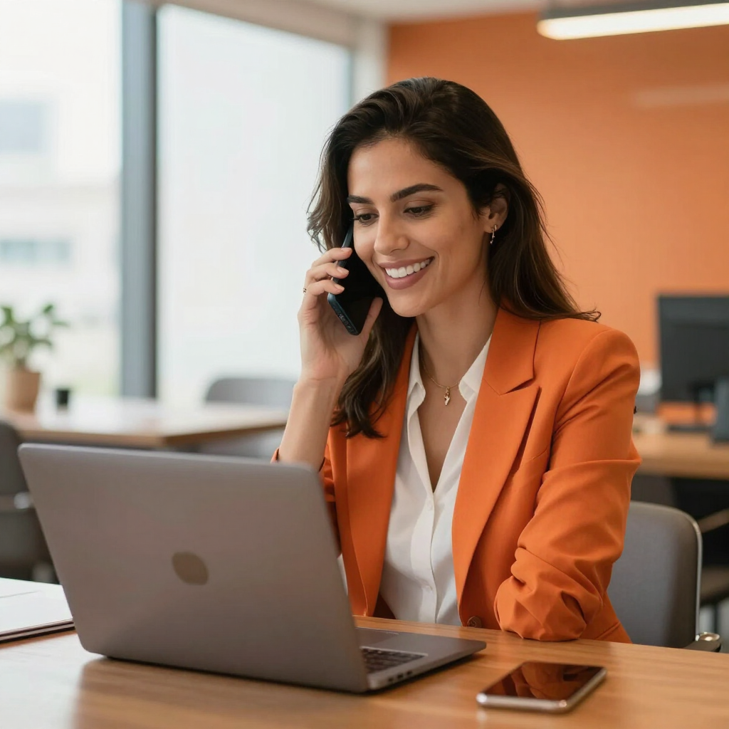 Especialista da MultLeads atendendo um cliente por telefone