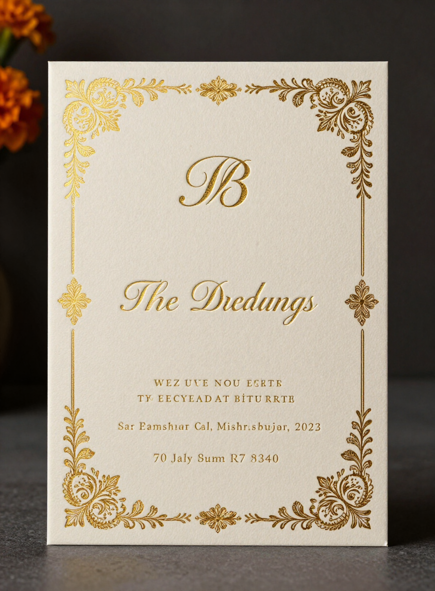 Royal Wedding invitation designed by Sahajanand Printers, Surat