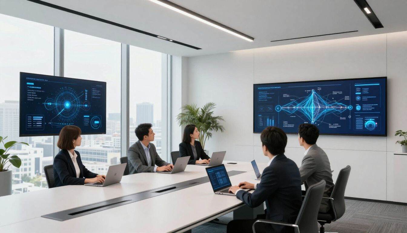 Executive team reviewing IT strategy roadmap
