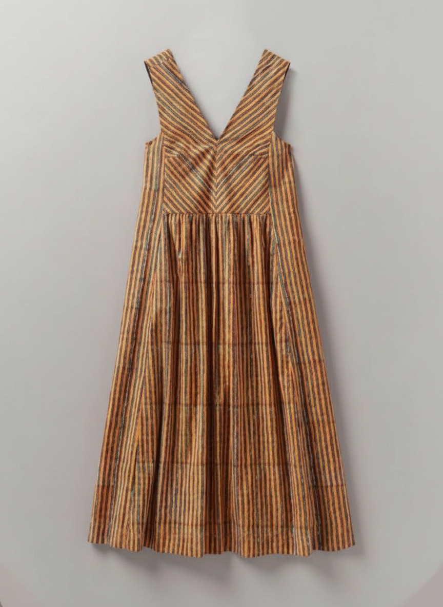 New Arrivals — Striped V-Neck Cotton Dress