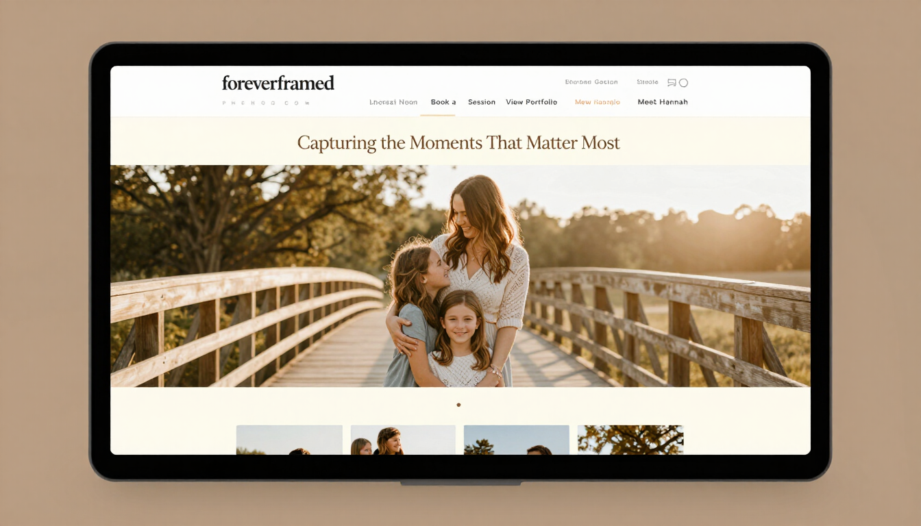 Forever Framed Photography website preview