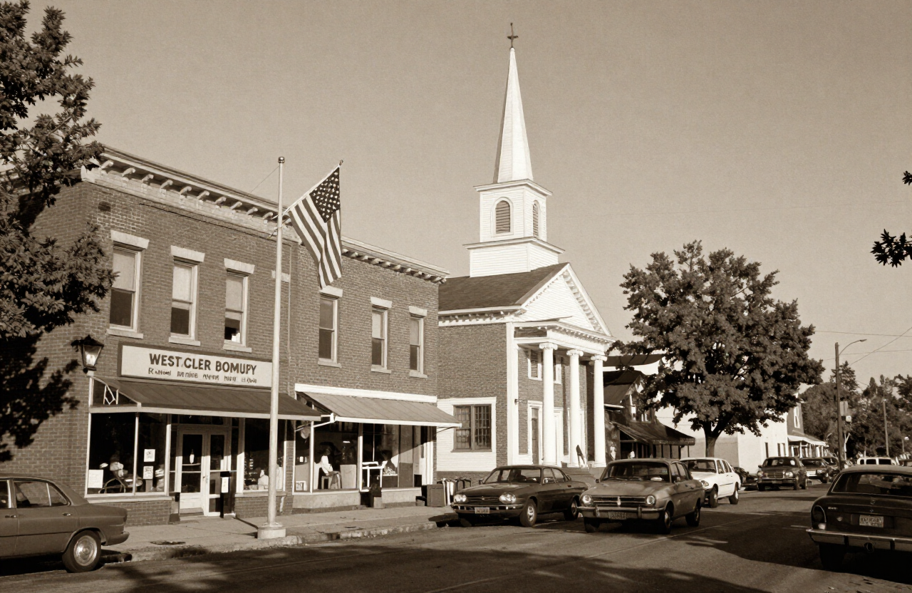 A Mount Pleasant main street in autumn