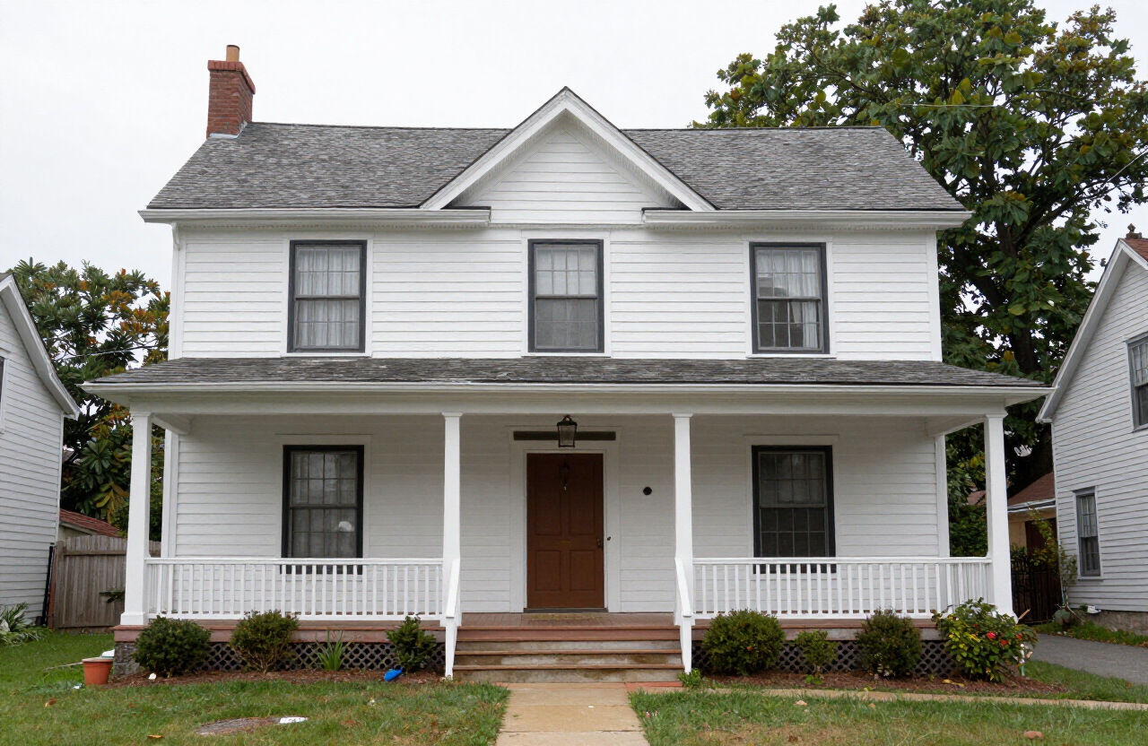 Before and after of a Rutherford NJ historic home painting project