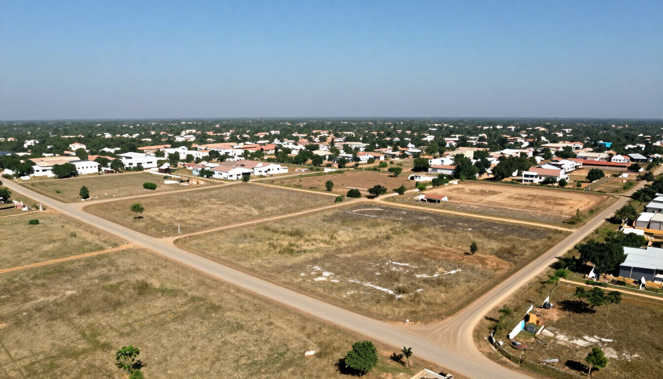 Consultants inspecting an open plot of land during a site visit near Hyderabad