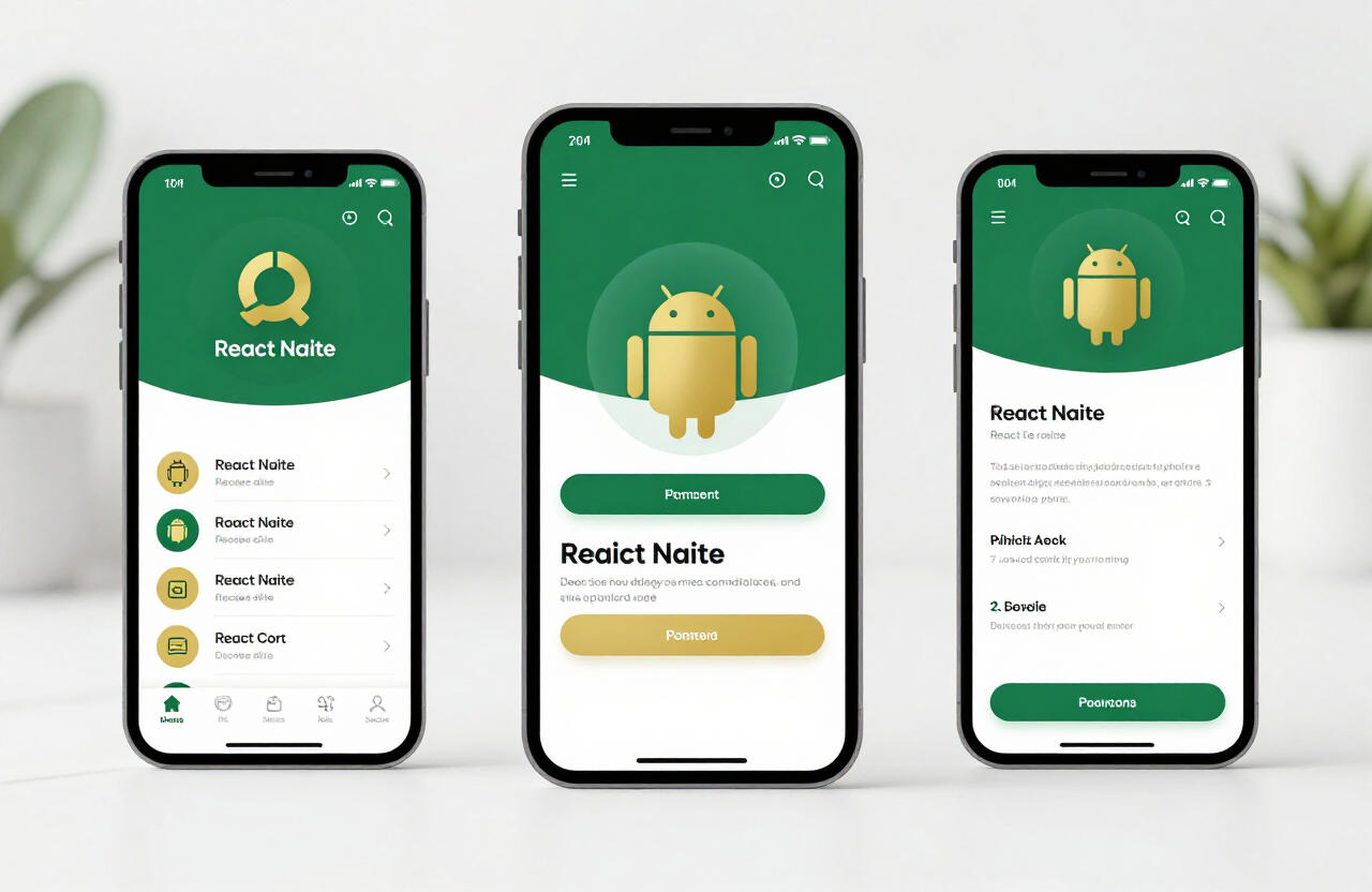 Mobile applications across Android and iOS with React Native interface