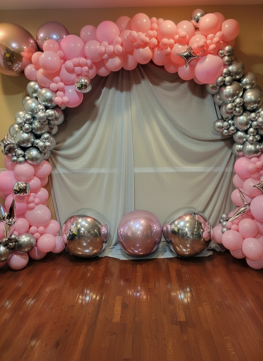 Celebration balloon setup