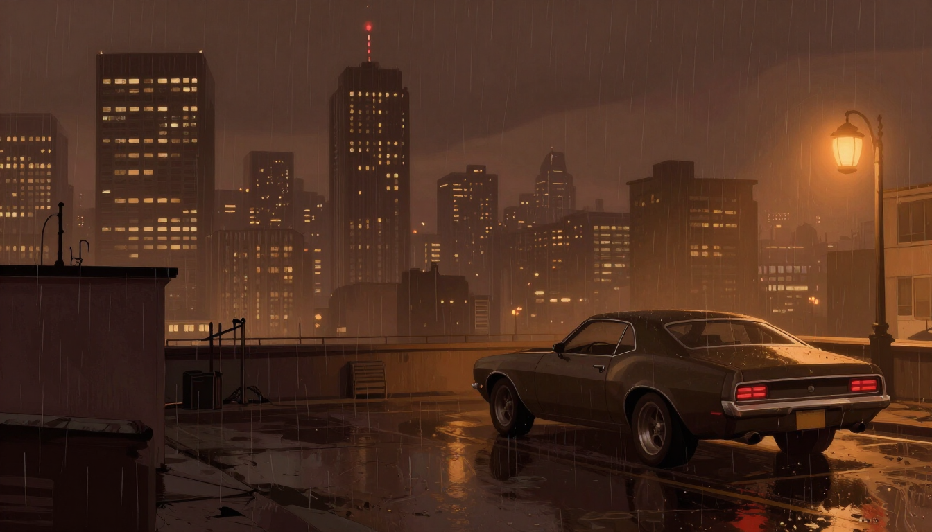 Atmospheric artwork inspired by Grand Theft Auto