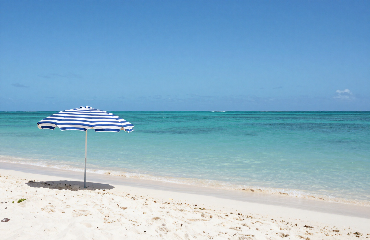 Calm, shallow, impossibly turquoise.