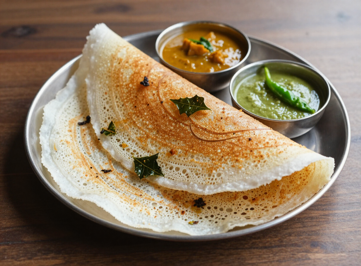 Ravva Dosa with Sambar