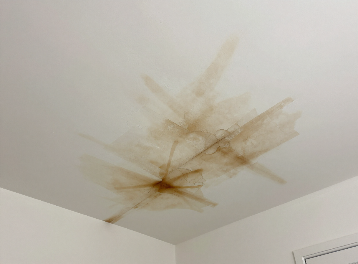 West New York Apartment Ceiling Repair After a Plumbing Leak — before