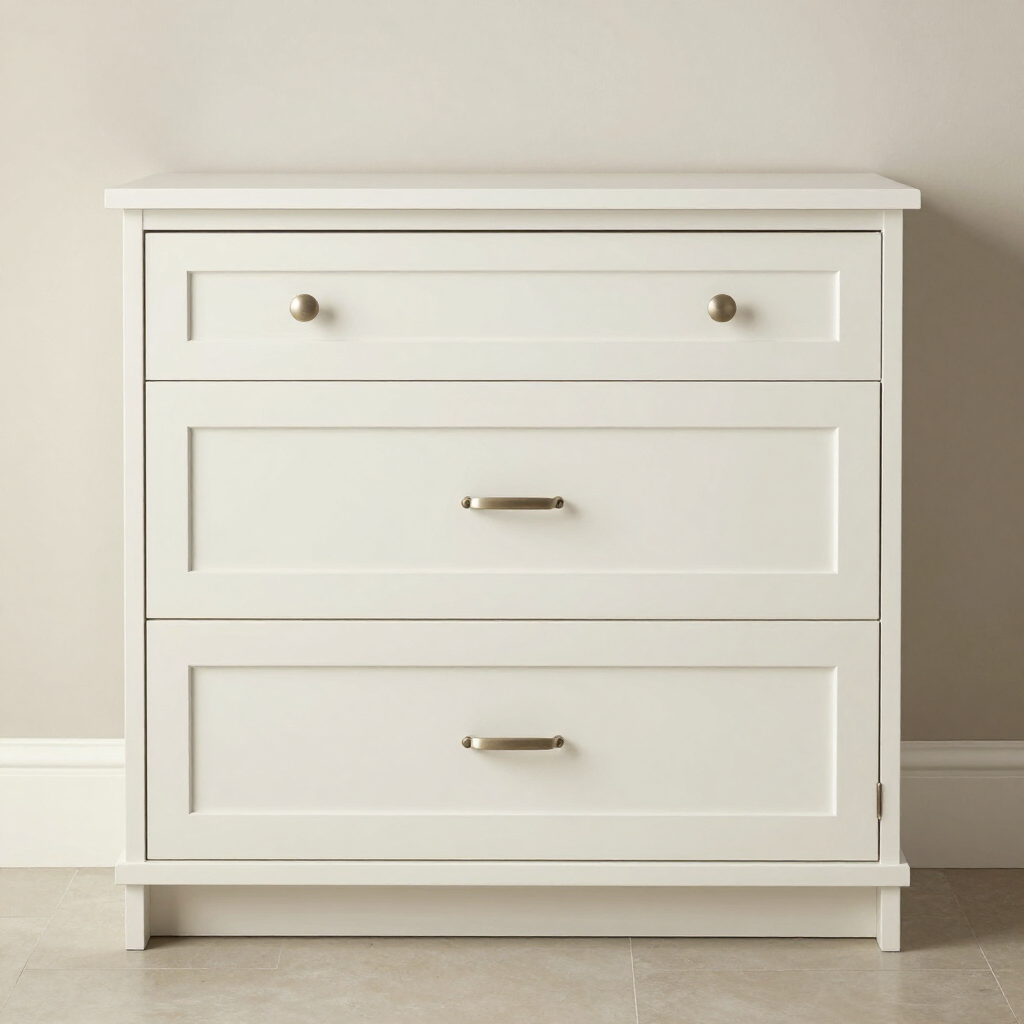 Jarlin DB36-3 3-Drawer Base Cabinet 36" — Dove White Shaker (DS)