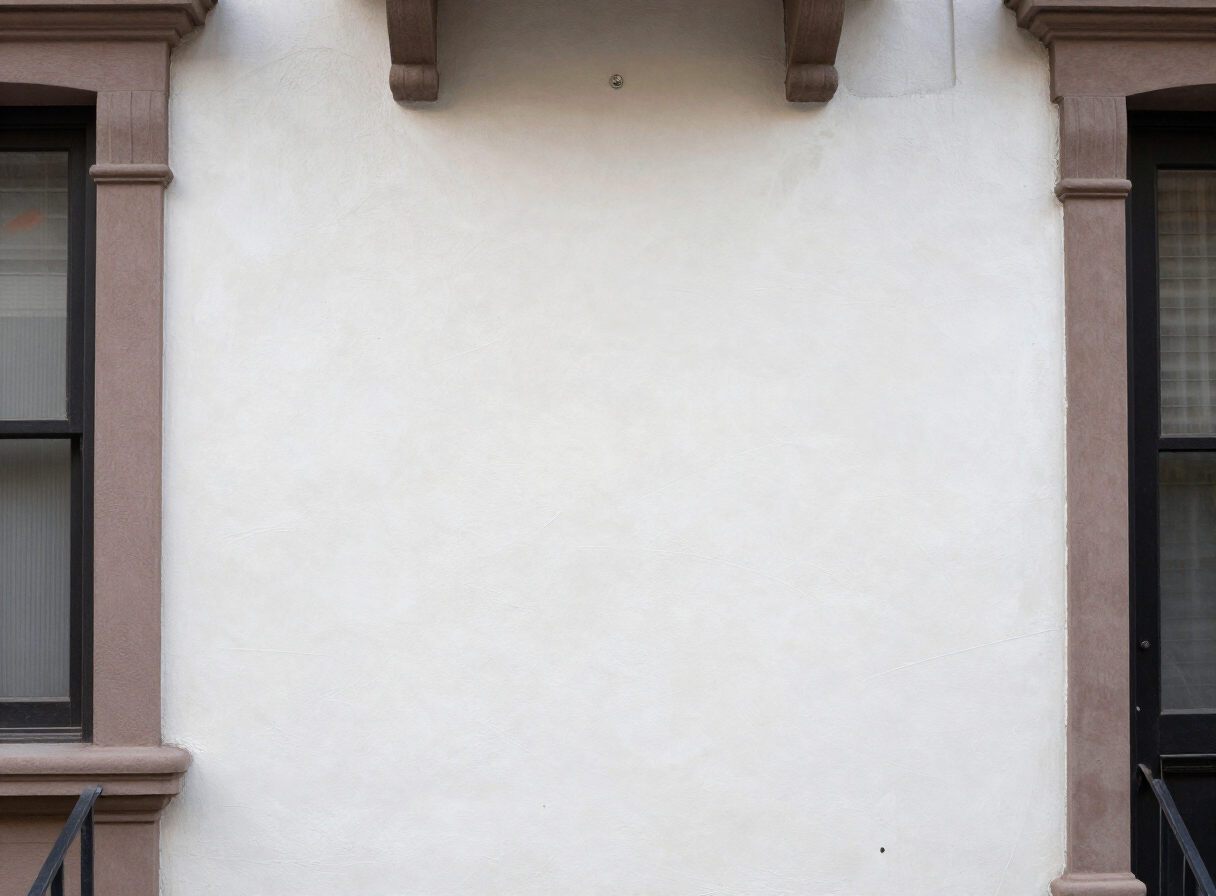 Primed plaster wall in a Hoboken NJ brownstone with bonding primer applied